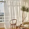 Korean White Tulle Curtains For Living Room Crumpled Sheer Curtain For Bedroom Solid Color Voile Kitchen Drapes Blinds Customs 5