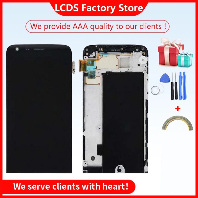 

5.3" Tested Display For LG G5 LCD Touch Screen Digitizer with Frame Replacement for LG G5 LCD Display H850 H840 H860 F700