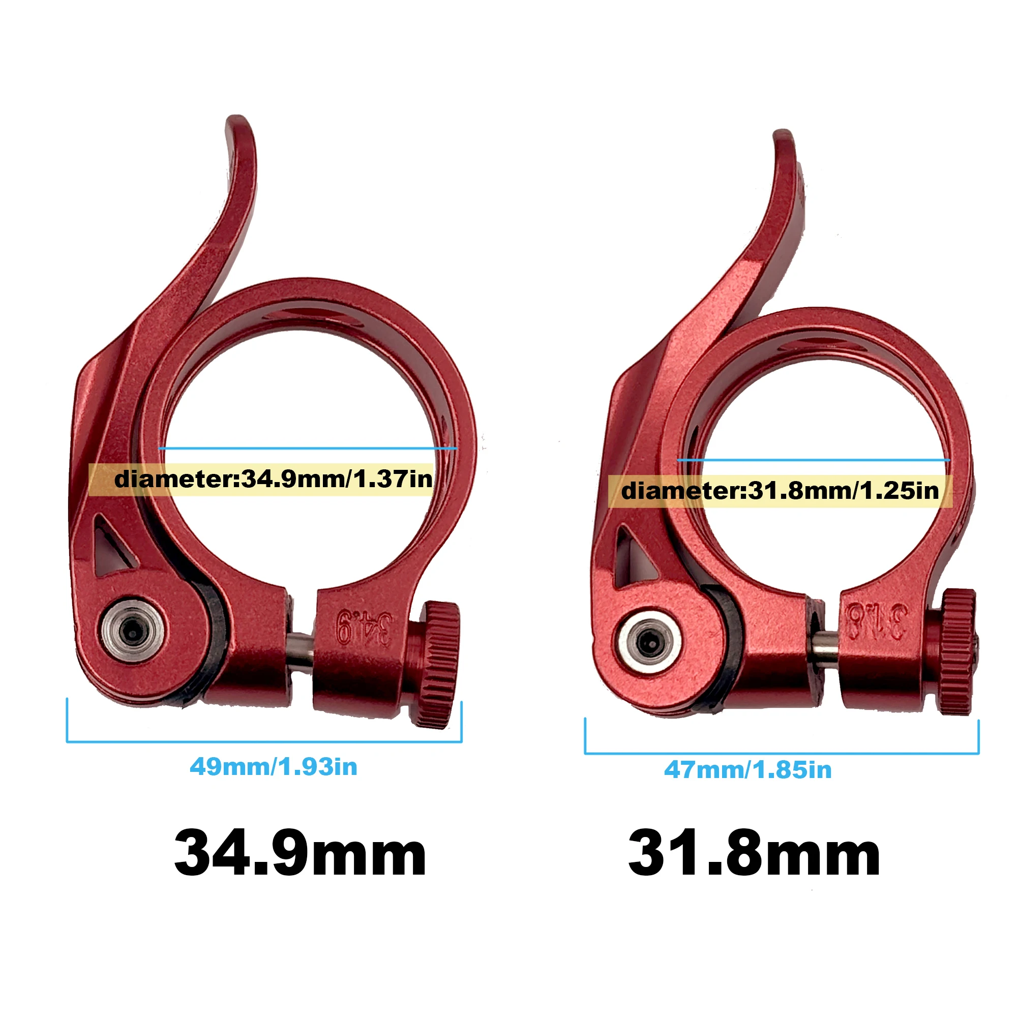 31.8/34.9mm Mounta Bike Seat Post Clamp Road Bicycle Aluminum Alloy quick release Seatpost Clamp bicycle parts