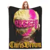 Chris Brown 2024 11 11 Tour Blanket Fleece Print King of R&B Fan Gift Ultra-Soft Throw Blanket for Bedding Bedroom Bedspreads 1