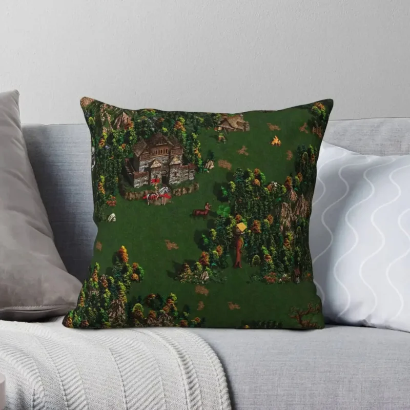 

Heroes Of Might And Magic III Square Pillowcase Polyester Printed Zip Decor Bed Cushion Cover
