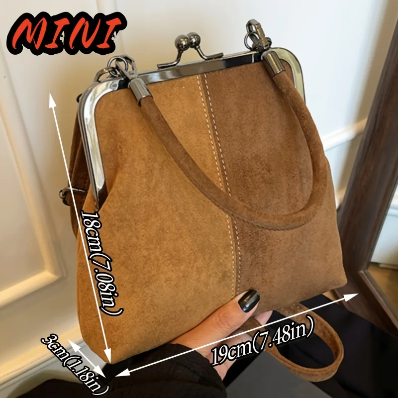 Women'S Soft Synthetic Crossbody with Twist Lock Closure, Compact Makeup & Lipstick Organizer For Travel, Work, Crossbody Purse