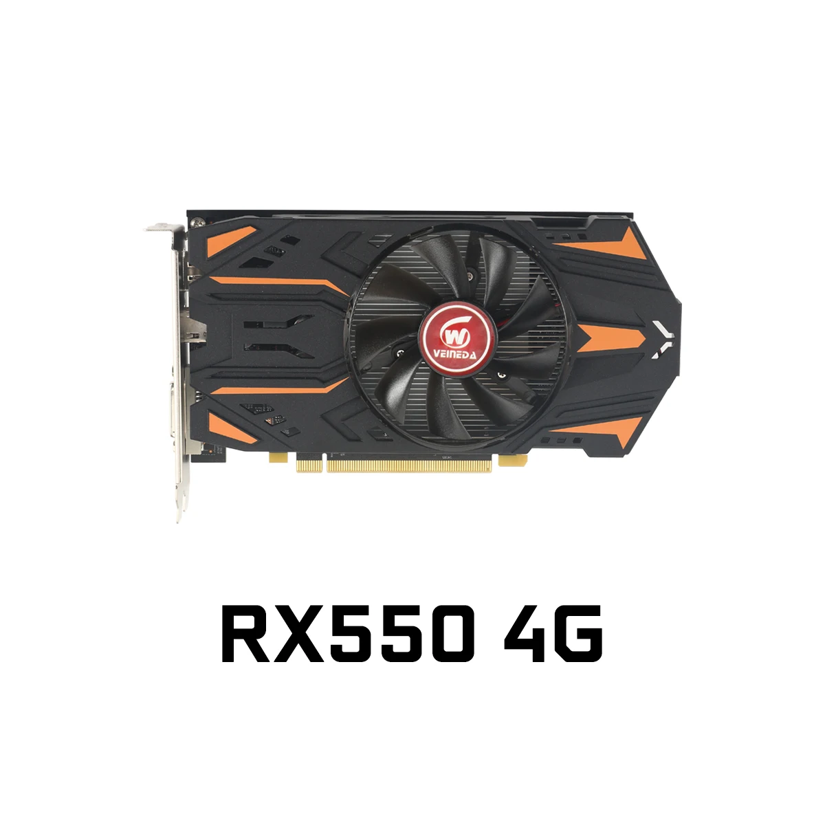 VEINEDA Video Card RX 550 4GB GDDR5 128 bit Gaming Desktop Video Graphics Cards PCI Express3.0 Amd Card Refurbished