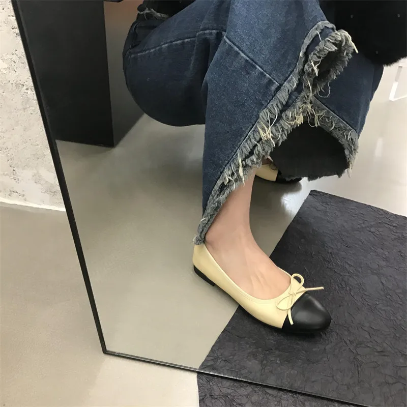 2026 New Spring Butterfly-knot Women Loafer Elegant Mix Colors Slip On Shoes Laides Comfort Soft Sole Ballet Flats Single Shoes 6