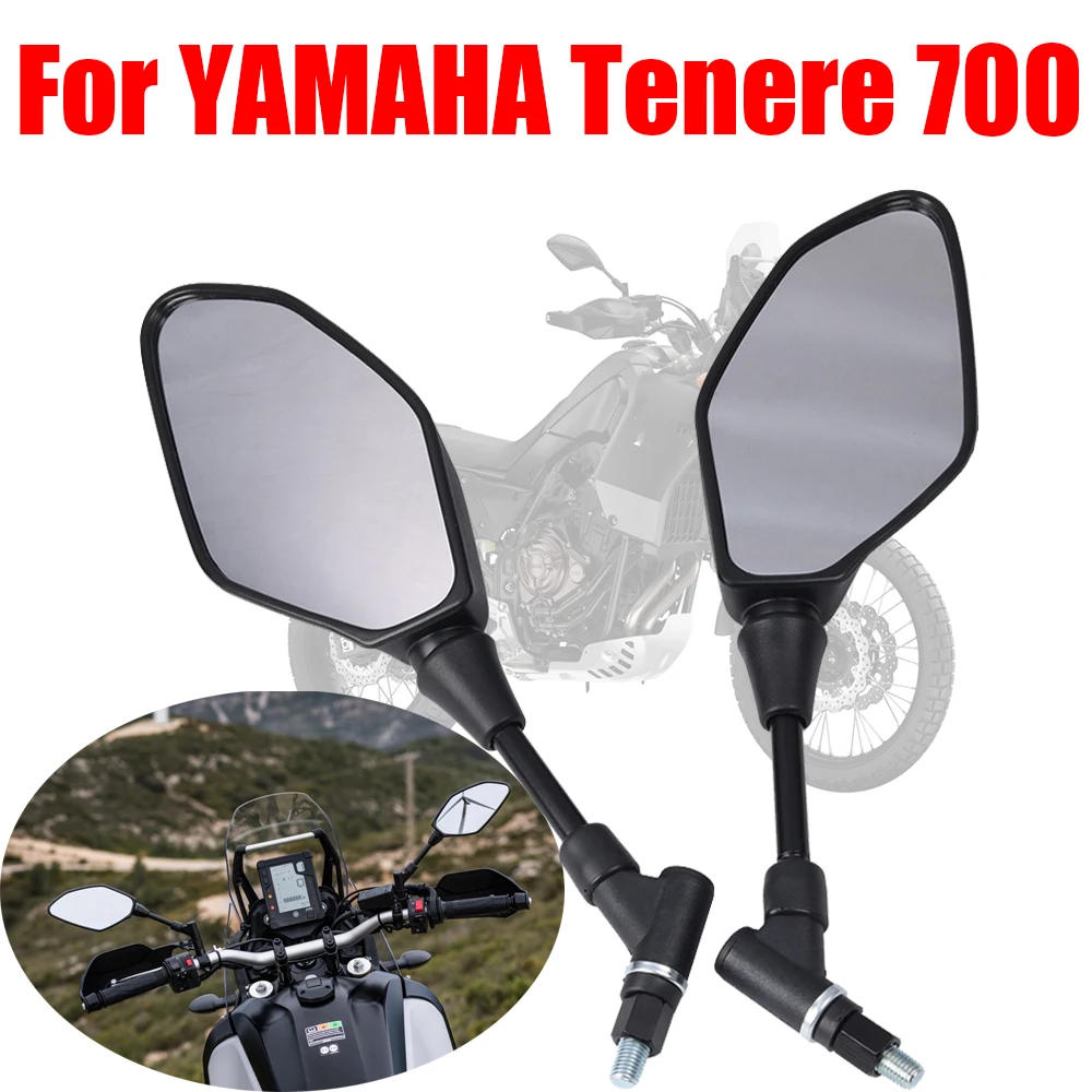 Rétroviseurs Moto Yamaha Tenere 700 - Convexes, Réglables, Grand Champ De Vision - Paire Gauche/droite