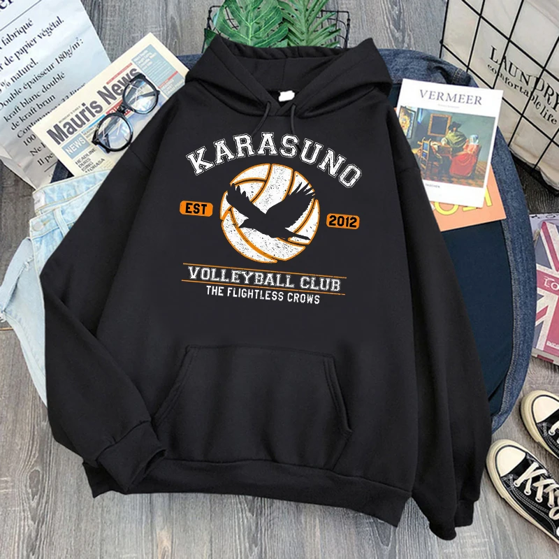 

Japanese Anime Haikyuu Hoodies Men Women Funny Harajuku Streetwear Kawaii Cartoon Graphic Sweatshirts Unisex Tops Male