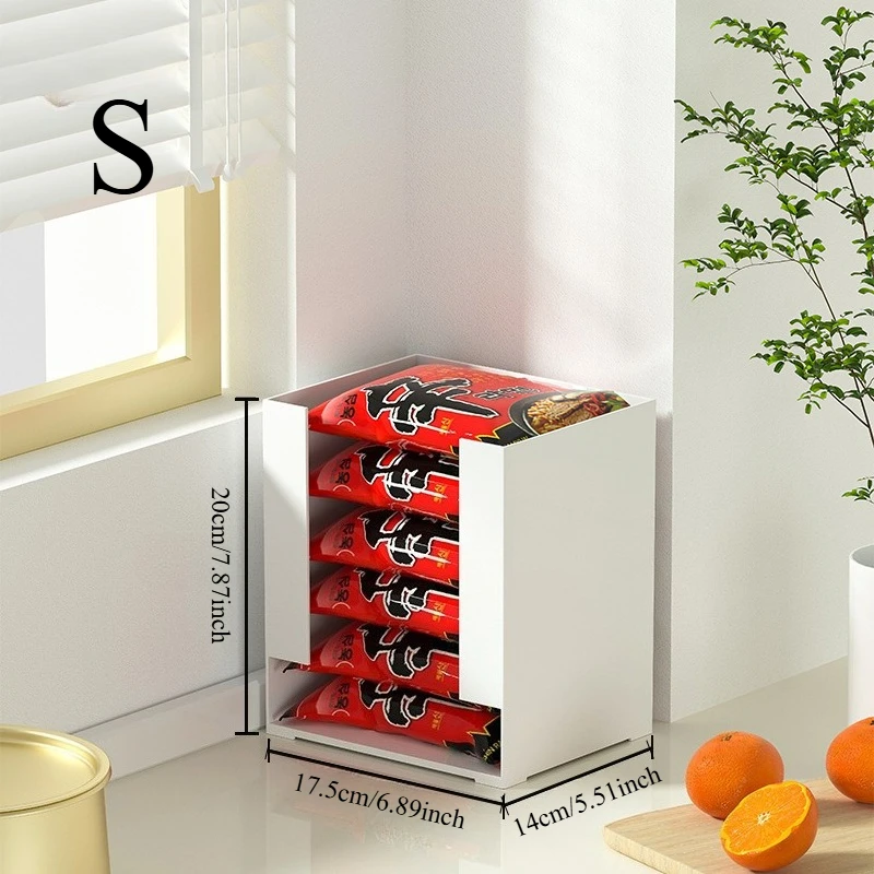 1PC Kitchen Household Right Angle Storage Box Creative Multi-function Mask Facial Mask Instant Noodles Pull Out Storage Box