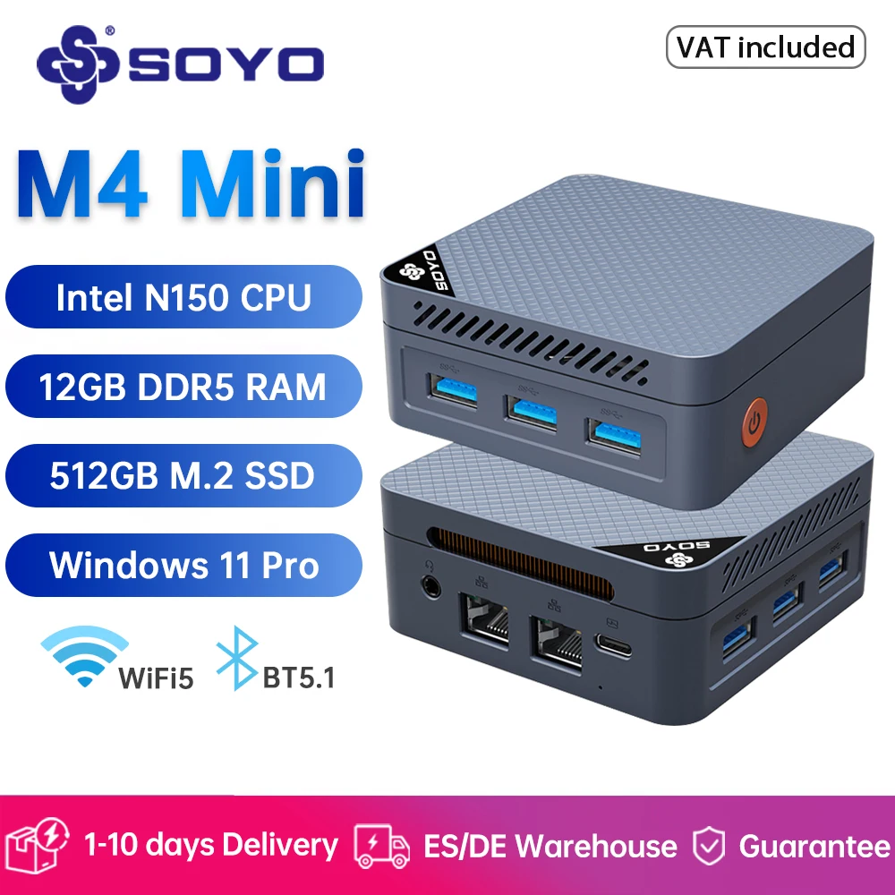 ミニPC SOYO M4 Pro Intel N95 16GB 512GB Win11 S1f18a6be8cf24dcaa26293d535e37