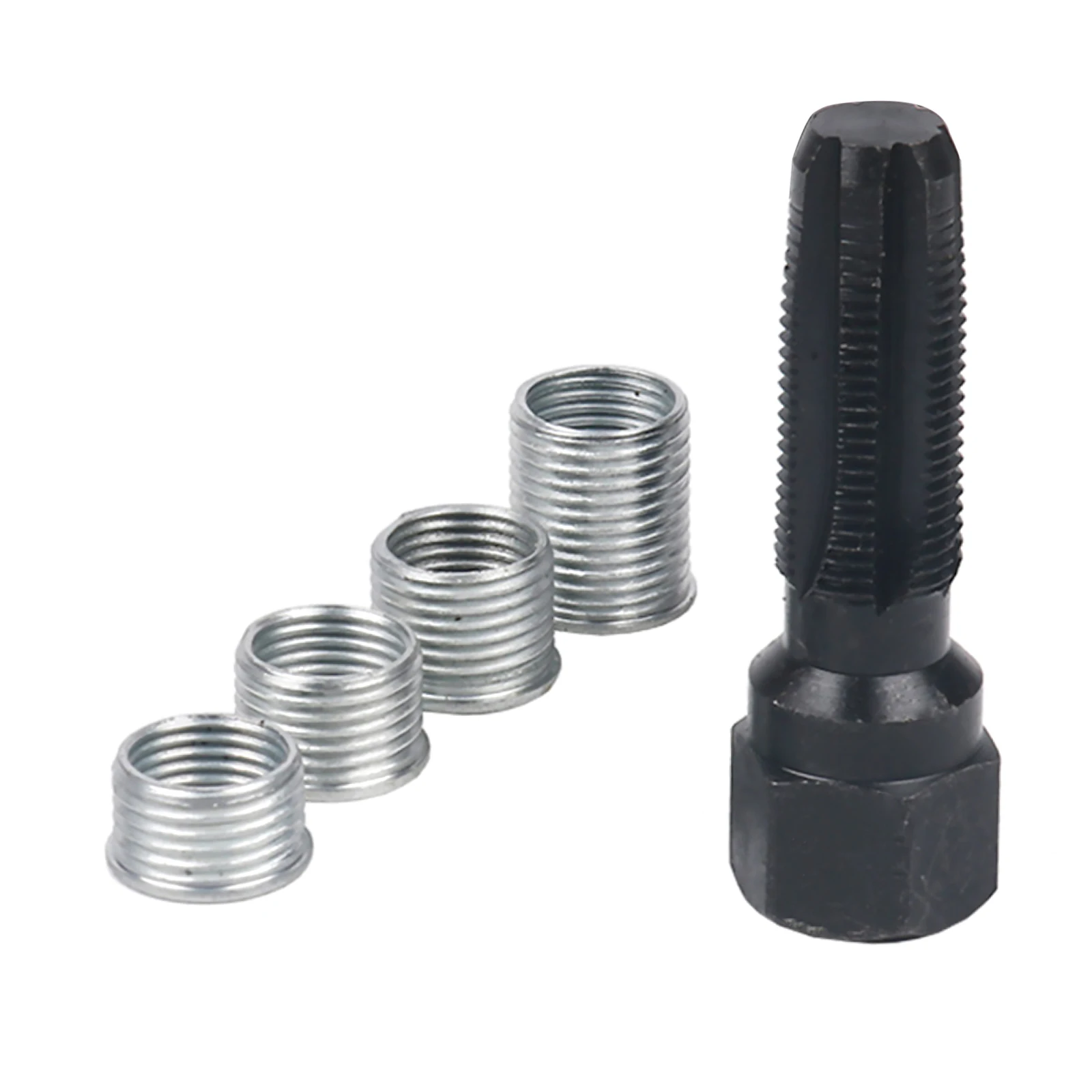 

14mm Spark Plug Rethread Thread Repair Tap Tool Reamer Inserts Kit Professional Carbon Steel Accessories