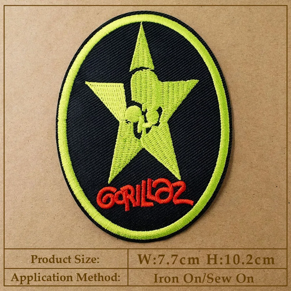 Rock Punk Iron-On Patch for Clothing - Heavy Metal Style Decorative Applique