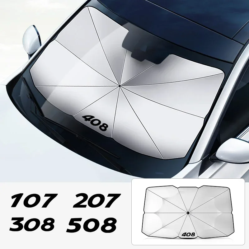 Car Windshield Sunshade Umbrella For Peugeot 206 207 208 301 307 308 406 407 408 508 2008 3008 5008 108 607 4008 Rifter 107 306