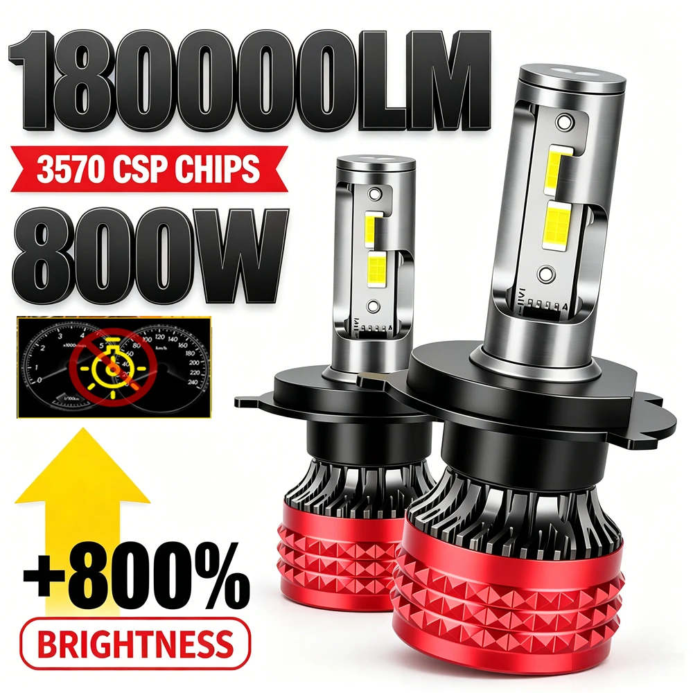 H13 9007 LED 헤드라이트 업그레이드 3570 CSP 칩 H7 H4 H1 H11 ..