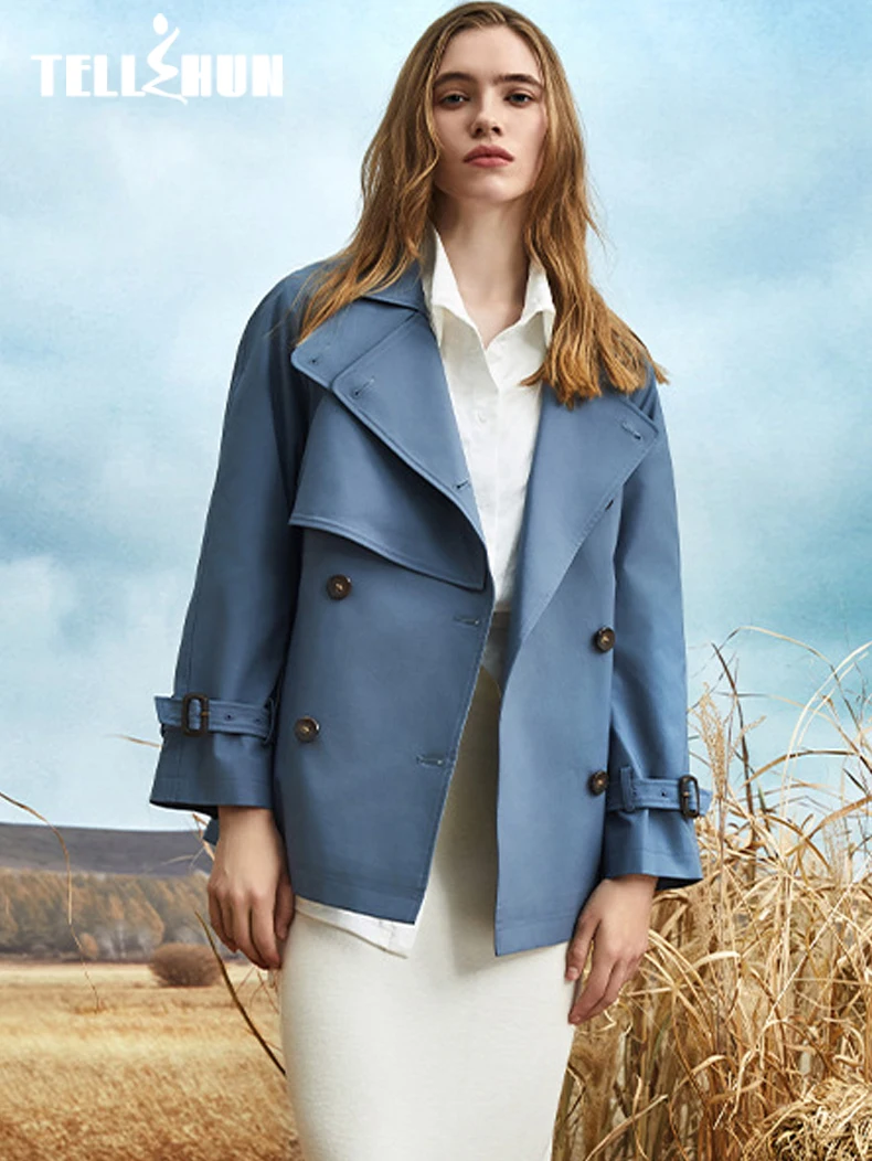 

Belt Oversize Trench Coat Spring Basics Windbreaker Jackets Women Casual Koren Loose Double Breasted Streetwear Outwear Clothes