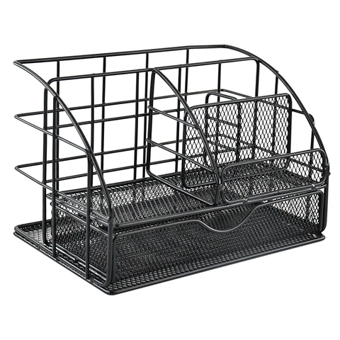 Compartments Bedroom Stationery Mesh Pen Holder Desktop Drawer Design Desk Organizer Home Accessories Caddy School Office