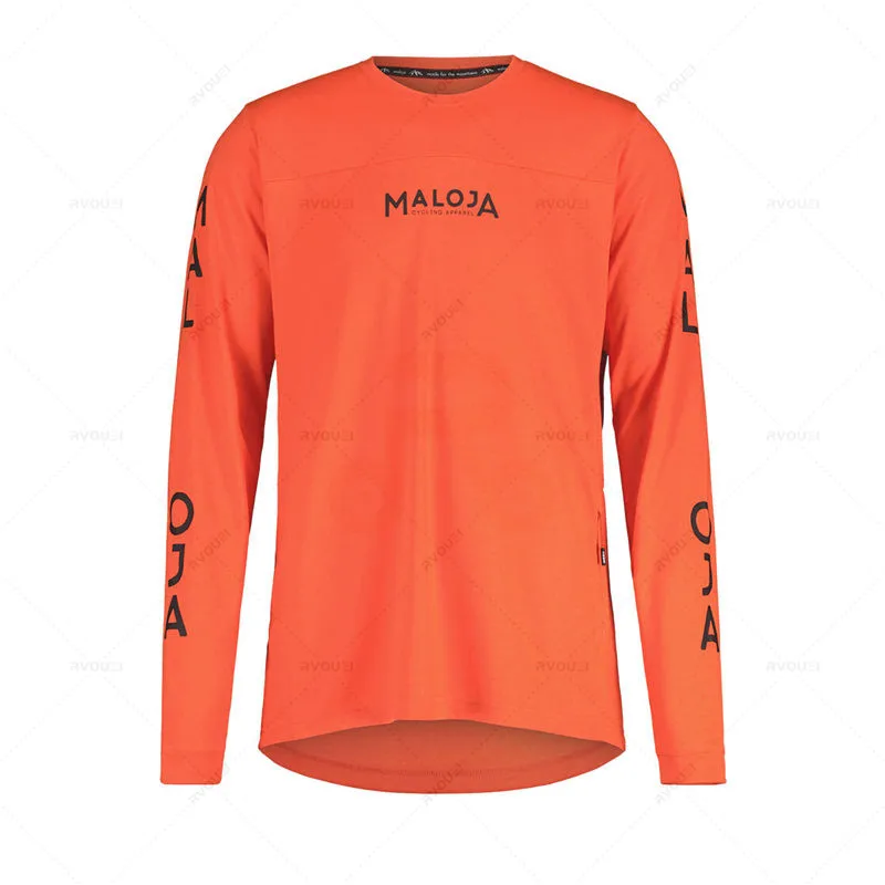 Maloja Downhill Jersey for Men, MTB Jersey, MX Motocross Jersey, Off Road Mountain Enduro, Summer