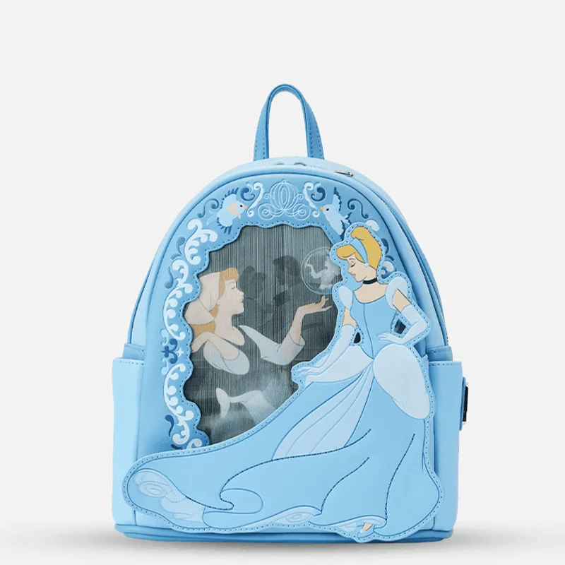thumbnail image 1 of Mochila de princesa Cenicienta de Disney nueva de 2024, billetera, hermosos accesorios, bolso de viaje de ocio de moda, regalo de cumpleaños para amigos y niñas, 1 of 4