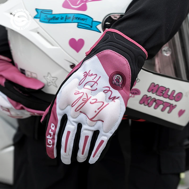 SFK-Gants de moto étanches pour femme, modèle co-marqué, protection GufamilKunmunmunProtection, dessin animé d'été, haute qualité, équitation Hurbike