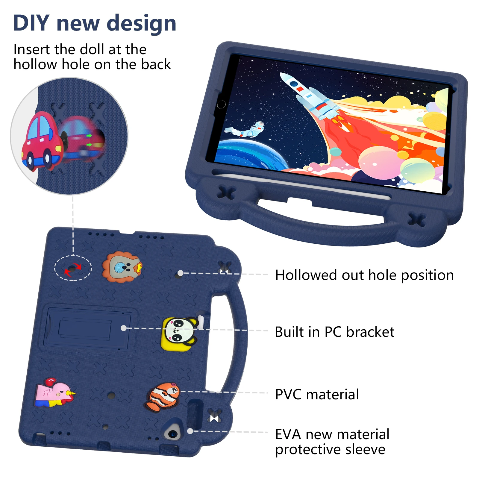 For IPad 10 10th 2022 Case EVA Cover For IPad 10.2 7th 8th 9th Pro 11 2018 2021 Mini 6 5 4 3 10.5 Air 2 9.7 6th 2018 Air4 2020_voghion.com
