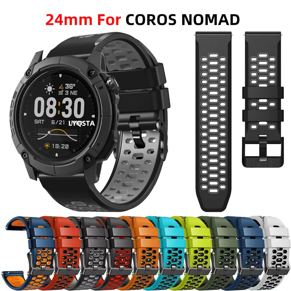 Enhanced Silicone Watch Band - 24mm Premium Wrist Strap Bracelet
