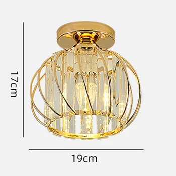 Modern Crystal Ceiling Light Lamp LED Semi Flush Mount Pendant Light Fixture Black 5