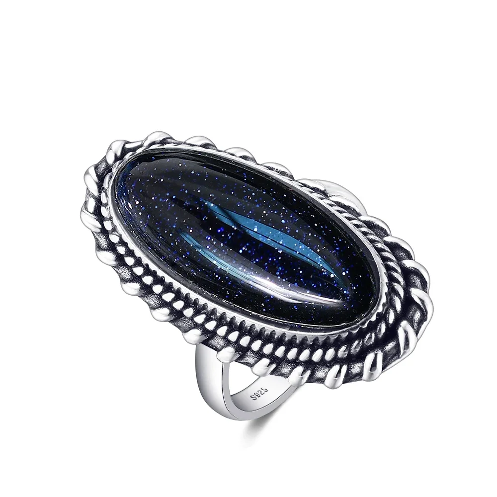 Vintage Sterling Silver Natural Turquoise Retro Design Ring – Fine Jewelry Gift