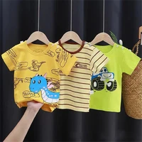 2025 Cotton Children Top For Summer 0-4Y Baby Clothes Cartoon Bears Graphic T Shirts Boys Wear Tees Kids Girls Clothes Korean 1