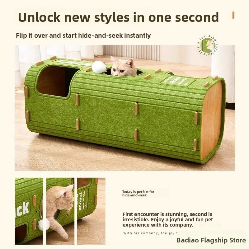 Universal Vertical  Scratching Post Non-edding Wear-resistant Double-layer Inteated  Bed Pet  Toy
