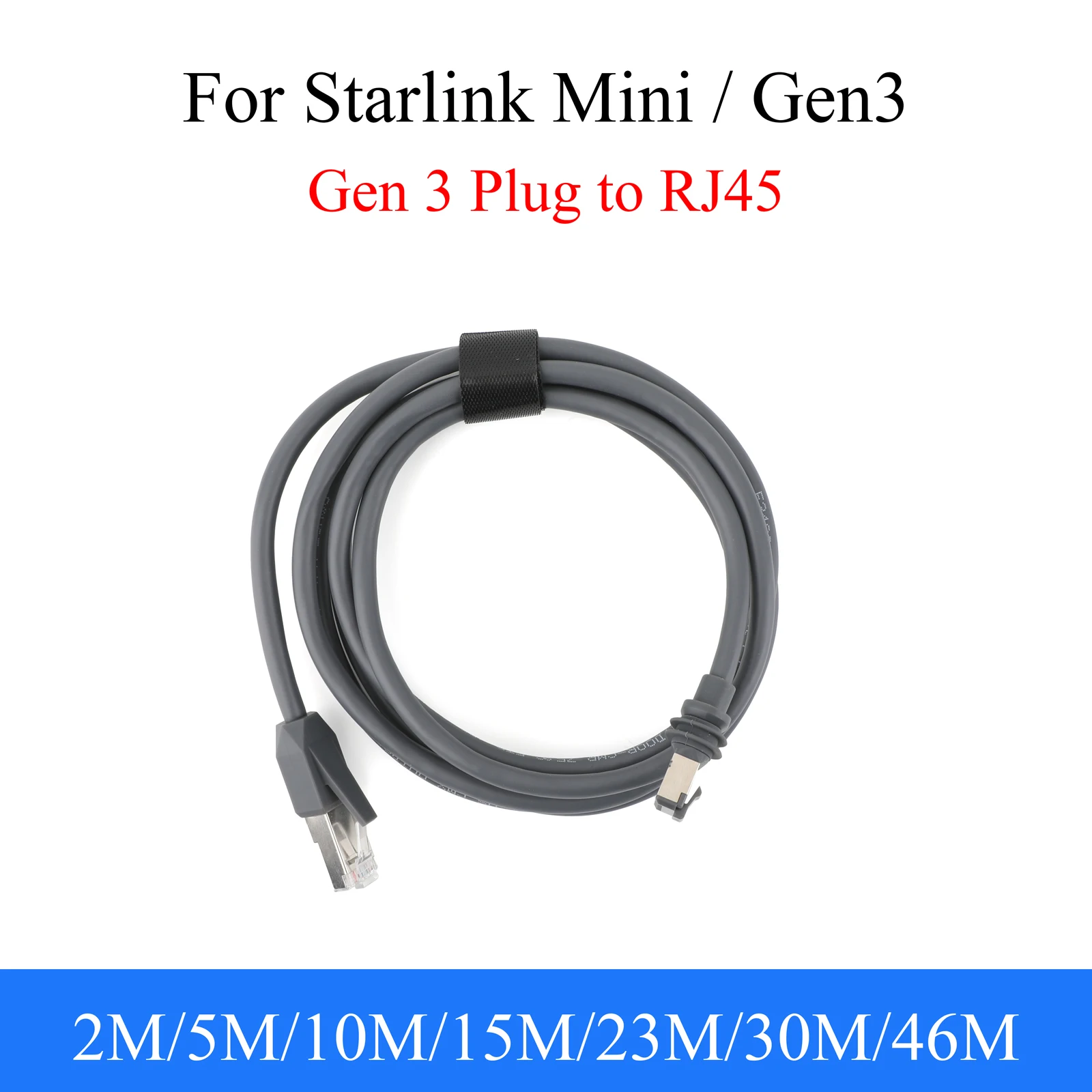 1PCS Extension Cable Plug and Play For Starlink Gen 3/Mini RJ45 to Gen3 adapter waterproof and anti-aging