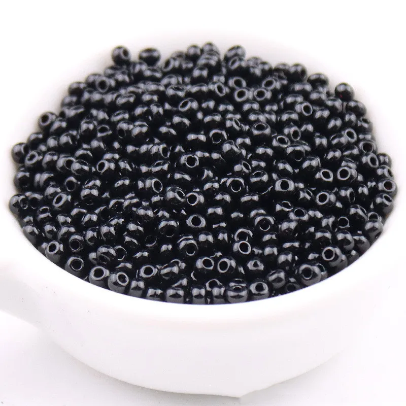 High-Quality Wear-Resistant Solid Color Glass Rice Beads