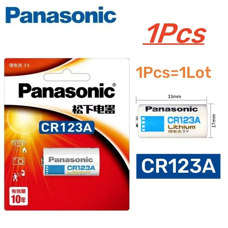 1-10 יחידות מקוריות של סוללת מצלמה Panasonic 123 Lithium 3V Arlo CR123A CR17345 DL123A EL123A 123A