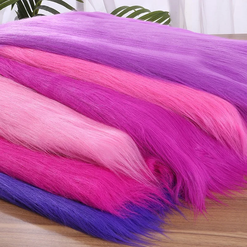 Multi Colors Plush Toy Fabric, Luxury 9cm Long Hair, Faux Fur Fabric, Boots,Dolls,Hats DIY Cosplay Background Fur 1 Meter