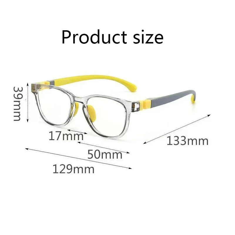 Anti Blue Light Glasses Kids Glasses Anti Blue Light Kids Glasses Square Children Boy Girls Computer Optical Frame Reflective Blocking Eyeglasses Filter TR90 Frame