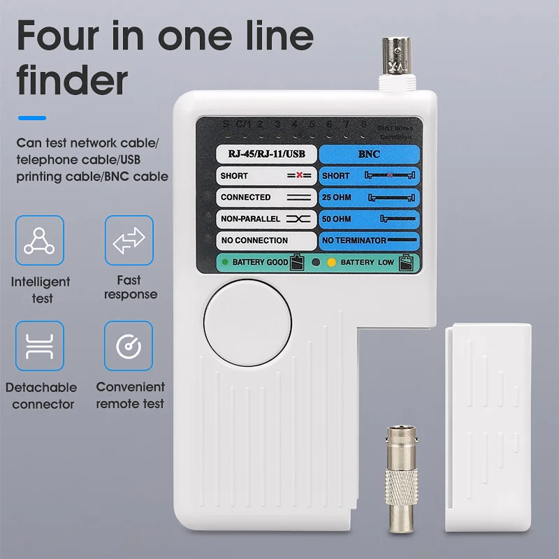 

Multi-function Tester Four-in-one Line Tester Telephone Line Network Line BNC Coaxial Cable USB Line Tester