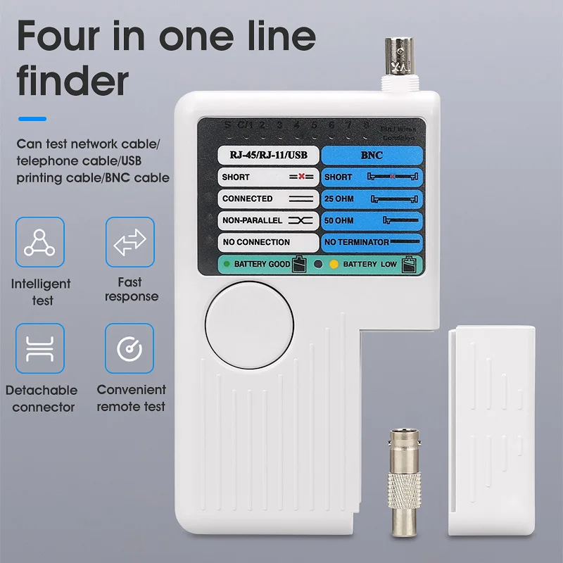 Multi-function Tester Four-in-one Line Tester Telephone Line Network Line BNC Coaxial Cable USB Line Tester