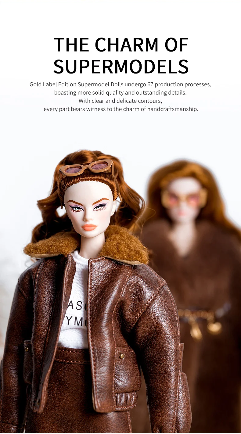 Supermodel-Puppenkleidung-Set Herbst-Winter-Bekleidungssets DIY-Spielzeug 32cm Puppenhaus DIY-Anziehspielzeug 1/6 Anime BJD Sammler – Detail 2
