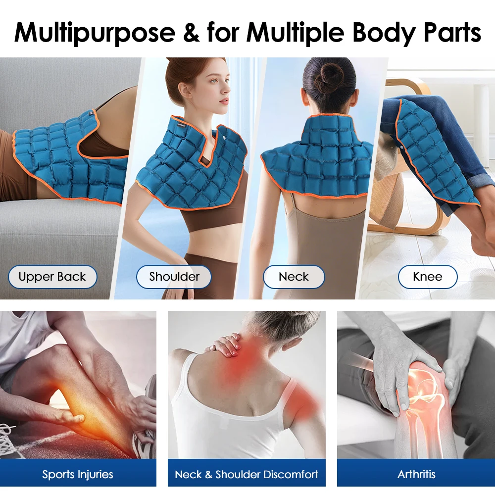 Polymer Resin Cold Hot Compress Therapy Wrap for Neck and Shoulders