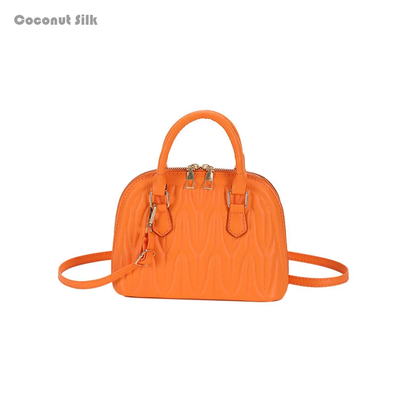 

CoCoS Fashionable handbag for women simple solid color commuting one shoulder crossbody Western versatile popular shell bag