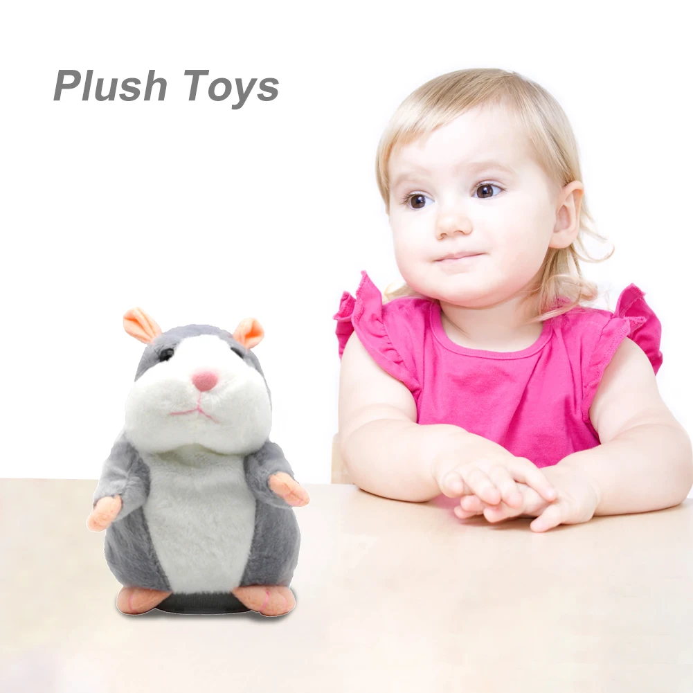 Hamster Plush Doll Mimicry Pet Toy Electronic Voice Changing Talking Walking Record Hamster Stuffed Toy Educational Kids