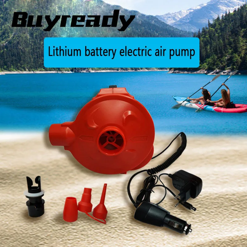 220v Dc 12v 80w 2000ma Lithium Battery Rechargeable Electric Air Pump Inflatable Sup Paddle