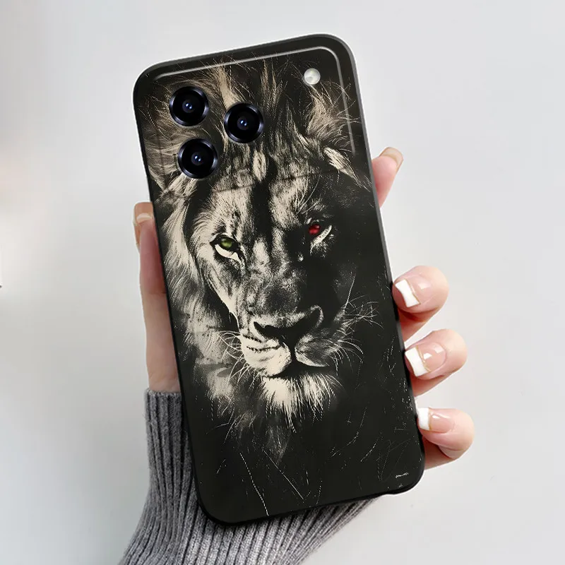 Cute Love Rabbit Cartoon Black Soft Silicone Protective Phone Case