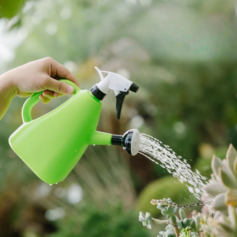 1.5 litre dual-purpose watering can for flowers Watering can Green hand pressure sprayer Garden large water sprayer
