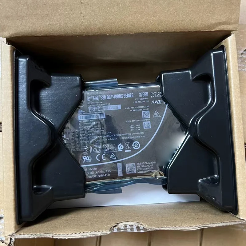 Solid State Disk Hard Disk Box Suitable for Intel Optane P4800X 375g U2 Nvme 2.5inch Solid State Drive Ssdpe21K375Ga with Original Bracket Retail Version
