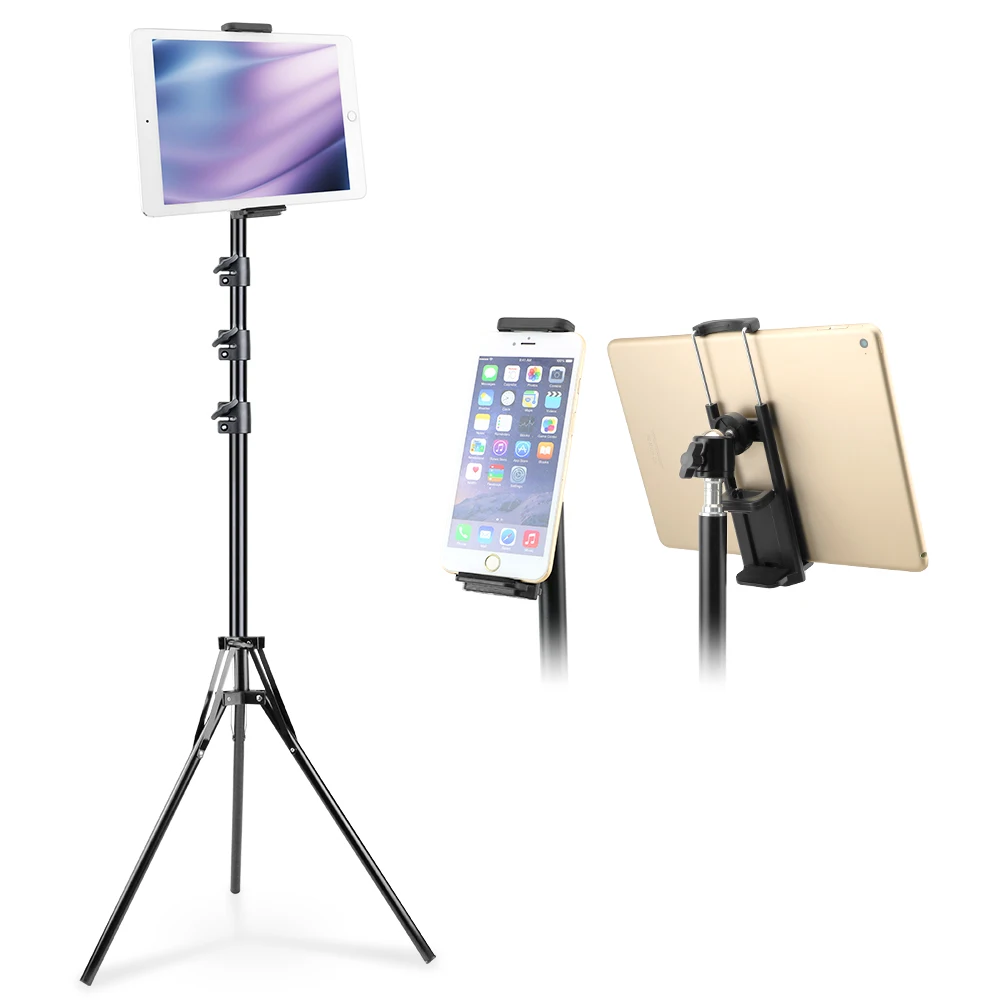 Liftable Braço Dobrável Piso Tablet Suporte do Telefone Suporte para Iphone Ipad Smartphones Espreguiçadeira Cama Montar 150cm