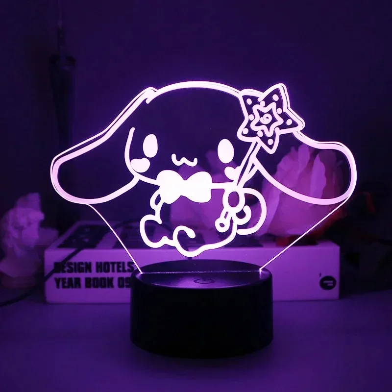 New Cartoon Sanrio Hello Kitty My Melody Kuromi Night Light 16 Scatola Luminosa Colorata Camera Da Letto Carina Mini Lampada Da Scrivania Camera Da Le