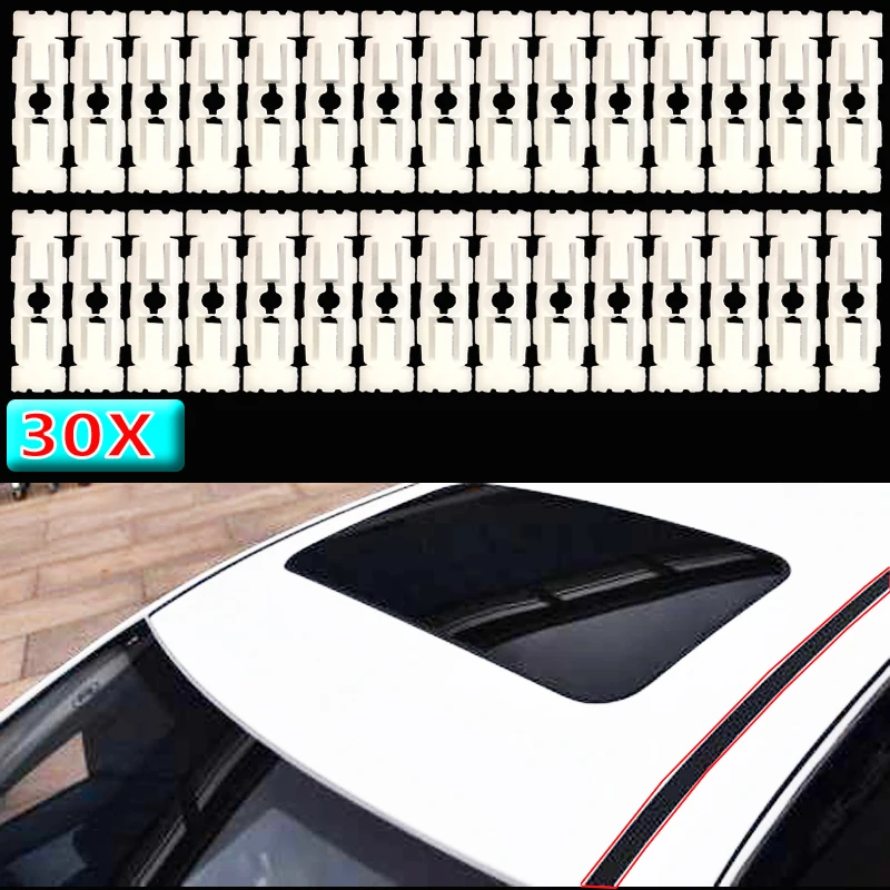 30Pc Roof Rail Bar Cutter Clip Modanatura Muslimah Per Seat Cordoba Ibiza 1993 1994 1995 1996 1997 1998 1999