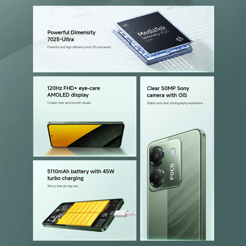POCO M7 Pro 5G 12GB RAM 256GB ROM 新品 Amazon.com: Poco M7 Pro 5G (256GB + 8GB) (for Tmobile Mint