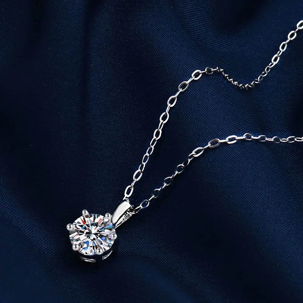925 Sterling Silver Necklace Pendant Simple Noble AAA Zircon For Woman Men Fashion Wedding Engagement Jewelry Gift pendant necklace silver necklace silver pendant silver necklace charms