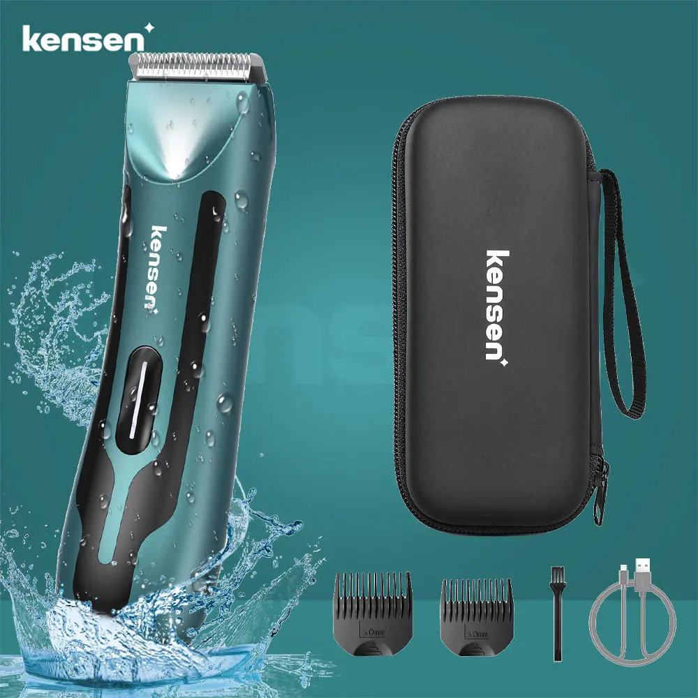 Kensen Electricity Pruning Body Trimmer with Led Lamp Hair Trimmer Rechargeable Wet/Dry Sturdy