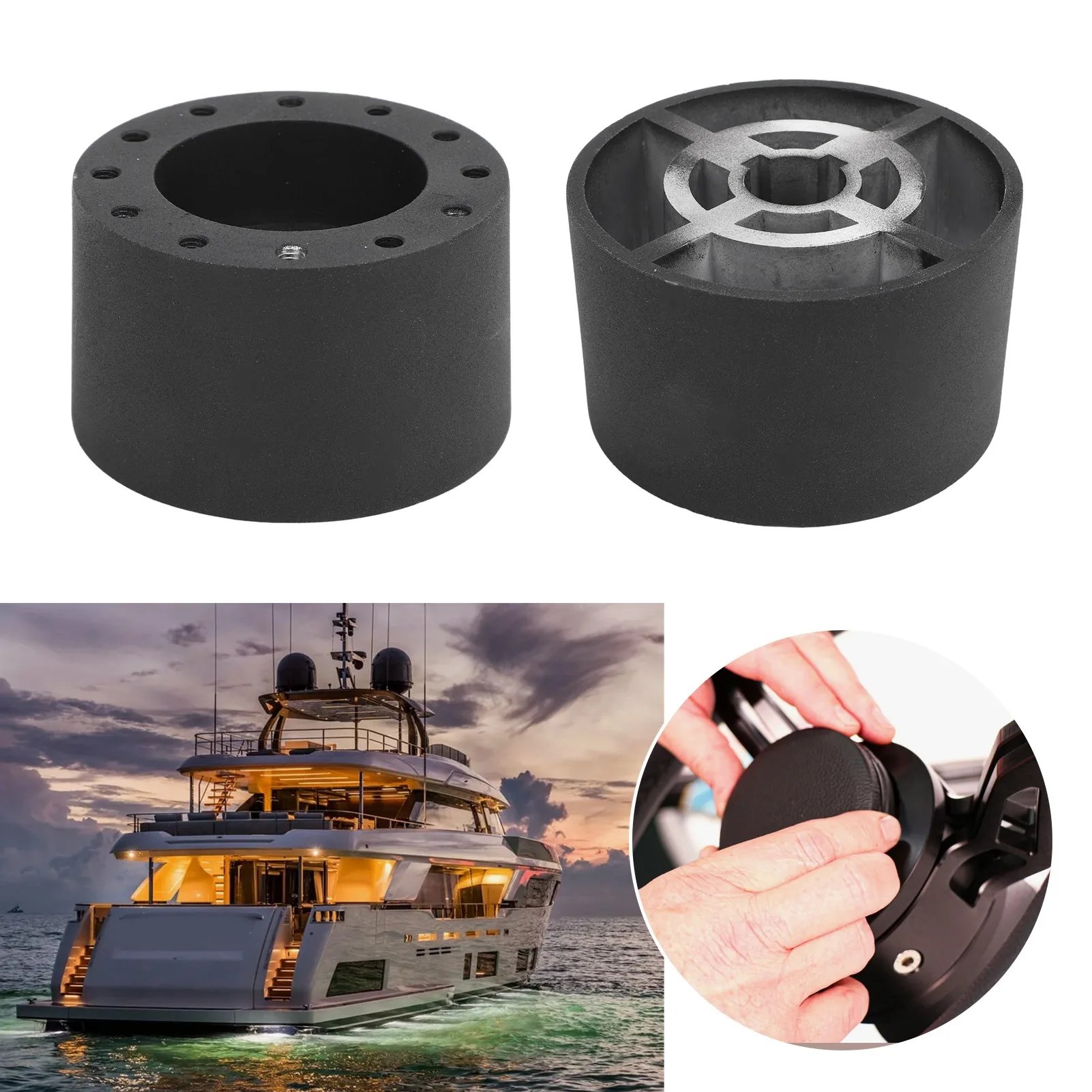 Marine Steering Wheel Hub Adapter 3/4 inch Keyway Boat Hub Adapter Stable Connection Easy Installation High Hardness