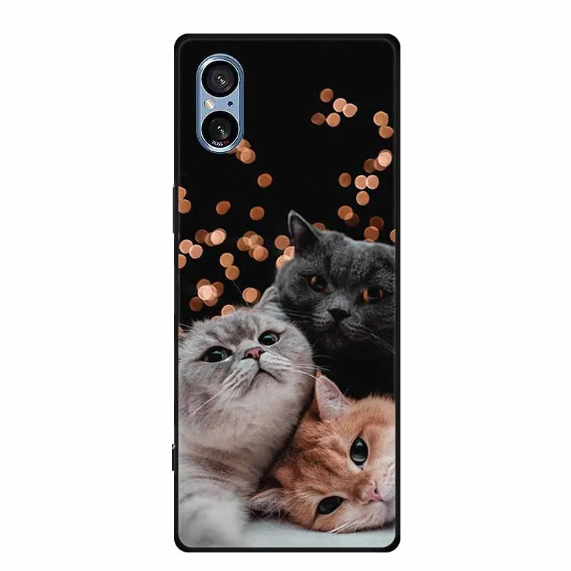 Stylish Black Silicone Soft Phone Case with Fashion Pictures
